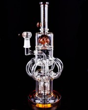 Thick Bong Tsunami Glass 14" Rocktapus Recycler Bong Cool Bong Heay Bong *USA* picture