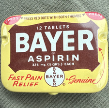 Vintage Bayer Aspirin Collectible Tin (tin only - pills not included) picture