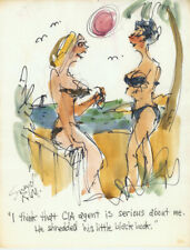 Doug Sneyd Signed Original Art Playboy Gag Rough Sketch ~ CIA Little Black Book picture