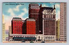 Dallas TX-Texas, Hotel Adolphus, Advertisement, Antique, Vintage Postcard picture