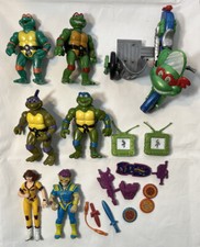 TEENAGE MUTANT NINJA TMNT Vintage 1993 Toon Turtles lot weapons Neutrino bike picture