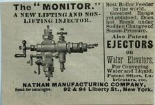 1884 Print Ad The Monitor Lifting Injector Ejector Nathan MFG Co Liberty St NY picture
