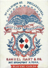 1858 Repro Sam Hart Patent Antebellum Playing Cards Deck Victorian US Civil War picture