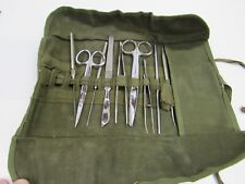Vintage US Military Field Surgical Kit In Green Canvas  #2 picture