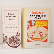 Wonder Bread Recipes Health Protecting Meals & Whites Sandwich Book Ephemera Vtg picture