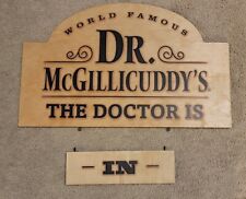 Dr. MCGILLICUDDY'S Wood Sign BRAND NEW The DR Is IN/OUT 24