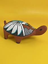 New Mexico Native American Jemez Hand Painted Pottery TURTLE - Andrea Fragua picture
