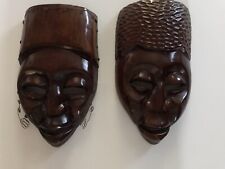 HAITI HAND CARVED WOOD MASKS 1958  picture