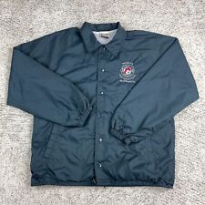 Disney World Fire Department Jacket Size Large Mickey Mouse Windbreaker Blue picture