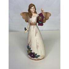 Pavilion Simple Spirits 41011 Angel Figurine Holding Birdhouse, 6-inch, Sister P picture