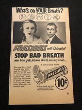 1950’s Freshies Mints Bad Breath Magazine Print Ad picture