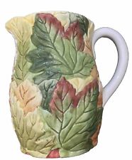 Vintage WCL Ceramic Pitcher Fall Autumn Leaves Design 7