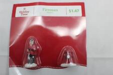 NEW NOS Holiday Time Firemen Hydrant Christmas Village Accessories Railroad picture