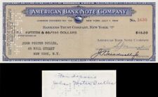 American Bank Note Company Check signed by John Foster Dulles - American Bank No picture