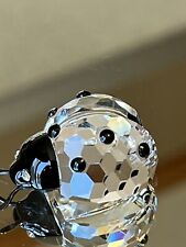 Swarovski LADYBUG Crystal Figurine Black Clear Cut Glass 7604 NR 000001 NO BOX picture