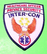 INTER-CON HEALTHCARE OFFICER  PRIVATE SECURITY   VINTAGE  PATCH  picture