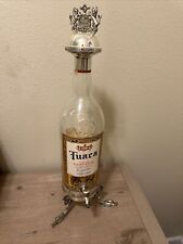 Tuaca Wine Liqueur Dispenser Glass Bottle w/ Spigot & Stand Federal Law Forbids picture
