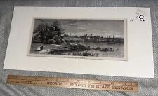 14.25 x 7.25” Antique Print: Hartford from the East Side of Connecticut River picture