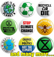 Climate Change Various Designs BUTTON PIN BADGE 25mm 1 INCH Extinction Rebellion picture