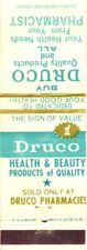 Druco Health & Beauty Products, Druco Pharmacies, Vintage Matchbook Cover picture