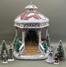 '02 Christmas Village AVON Holiday Splendor Lighted Fiber Optic Gazebo w/Adapter picture