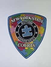 New York State Courts Police Autism Awareness Police Patch NY picture