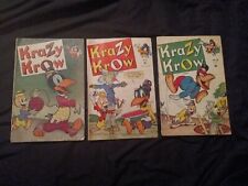 Krazy Krow 1 2 3 Timely Comics 1945 Golden Age WW2 superhero complete set rabbit picture