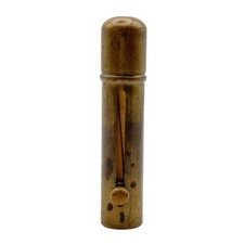Unbranded Brass-Tone Cylindrical Match Vesta Case Side Slider Cap Untested picture