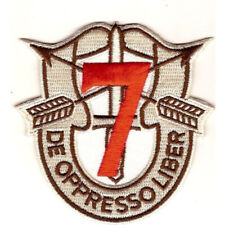 7th Special Forces Group Crest Desert Red 7 Patch picture