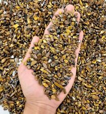 Tumbled Tigers Eye Crystal Stone Chips Bulk Natural Gemstone Beads Undrilled picture