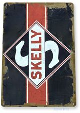 SKELLY TIN SIGN GASOLINE BILL SANKY OIL COMPANY GETTY GAS STATION RUSTY CAN  picture