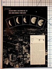 1930s NYC Solar Eclipse Science Magazine Page Franklin Institute Photo picture
