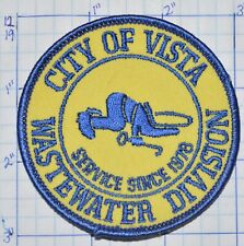 CALIFORNIA, CITY OF VISTA WASTEWATER DIVISION VINTAGE PATCH picture