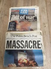 9/12/2001 newspapers USA Today And The Palm Beach Post picture