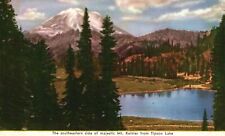 Vintage Postcard Southeastern Side Of Majestic Mount Rainier From Tipsoo Lake WA picture