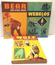 3 Vintage Boy Scout Of America Books WEBELOS  BEAR  WOLF BSA picture