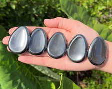 Hematite Worry Stone (Hematite Palm Stone, Smooth Hematite Crystal Pocket Stone) picture