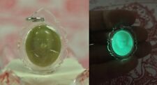 Phra LP Thuad Tuad Glow in Dark Thai Amulet Buddha Fluorescent Jade Relics Carve picture