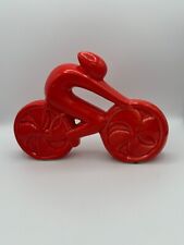 Red Bicycle Racer Figurine, 8 1/2 inches long by 6 inches tall picture