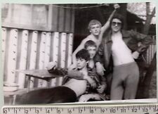 Shirtless Men Affectionate Handsome Guys Hug Muscle Gay Interest Vintage Photo picture