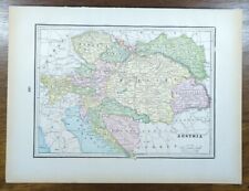 Vintage 1895 AUSTRIA Map 14