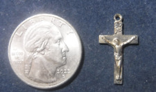 Vintage Small Sterling Silver Crucifix Pendant picture