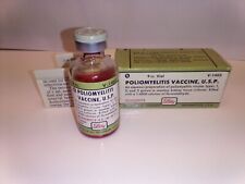 POLIO VACCINE VIAL Antique Medical advertising Vintage sign Lilly RARE medicine picture