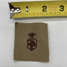 U.S. Military USAF Senior Medical Service Cloth Badge Insignia Patch Khaki Brown picture