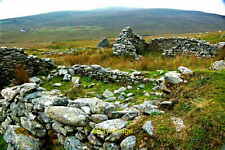 Photo 12x8 Achill Island - Deserted Village - Cottage Ruins &  a Habitable Cotta picture