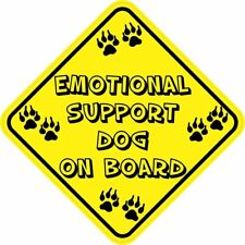 5in x 5in Emotional Support Dog On Board Sticker Car Truck Vehicle Bumper Decal picture
