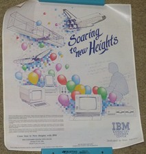 Vintage 1984 IBM Computer Poster Soaring To New Heights Kansas City picture