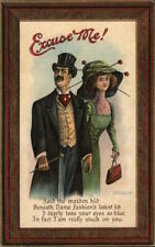 Hats Excuse Me Antique Postcard Vintage Post Card picture