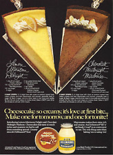 1980 Hellmann's Mayonnaise Johnston's Crust Cheesecake vintage Print AD picture