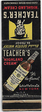 Teacher's Highland Cream Blended Scotch Whiskey FS Empty Matchbook Cover picture